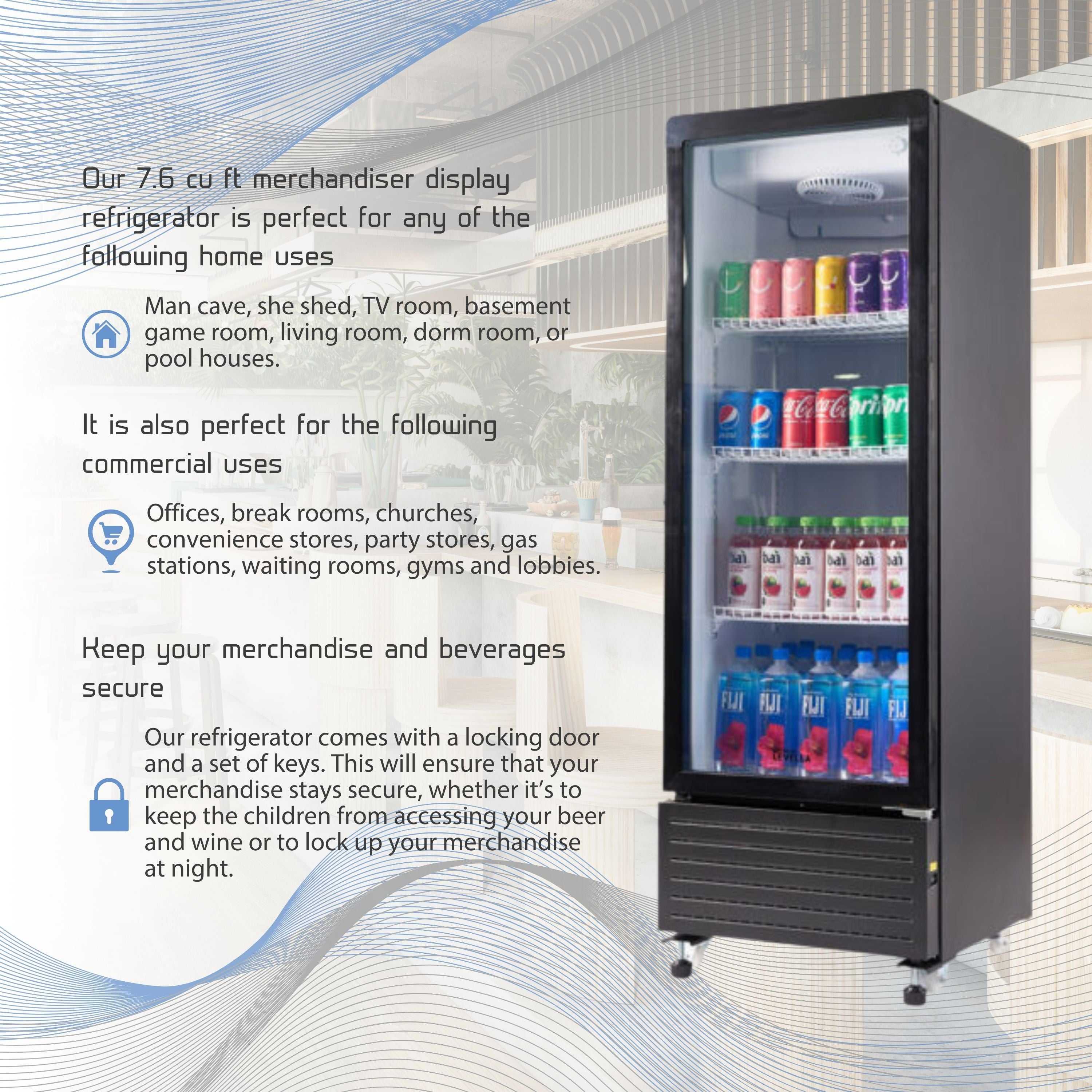 Premium Levella® 7.6 Cu. Ft. Single Door Display Refrigerator