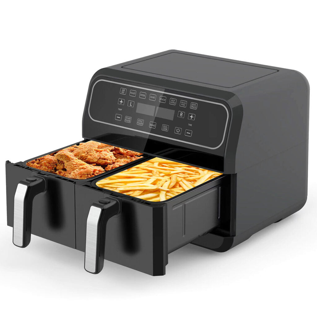 Premium Levella® 4.2 Quart Digital Air Fryer Ovenr With Rapid Hot Air Circulating System - Black. 2-Baskets