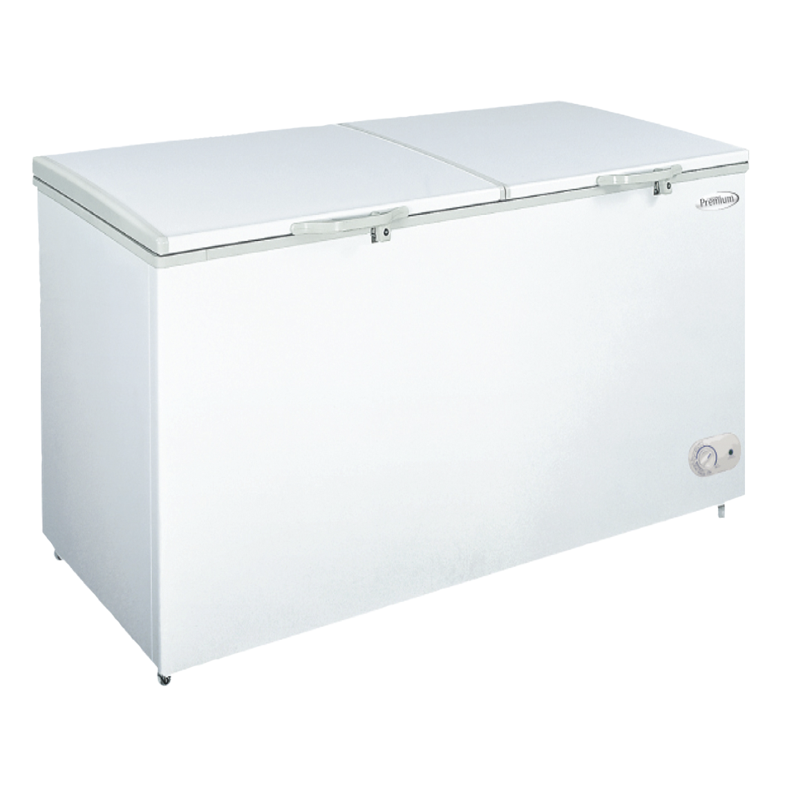 Premium Levella® 15.0 Cu. Ft. White Double Door Chest Freezer. Multifunction.
