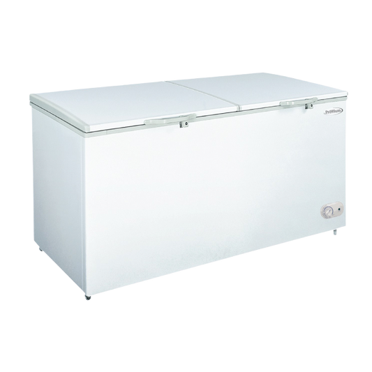 Premium Levella® 26.0 Cu Ft White  Double Door Chest Freezer. Adjustable Temperature Control