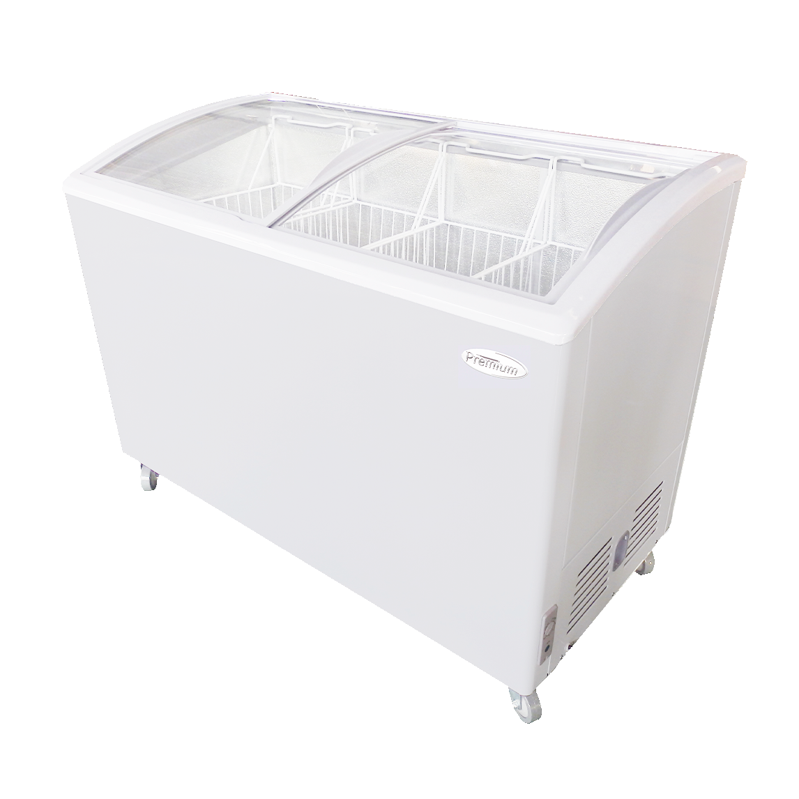 Premium Levella® 9.5 Cu. Ft. Chest Freezer with Curved Glass Top in White