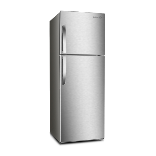 Premium - 24" Stainless Metallic 7.1 CuFt Top Freezer Compact Refrigerator