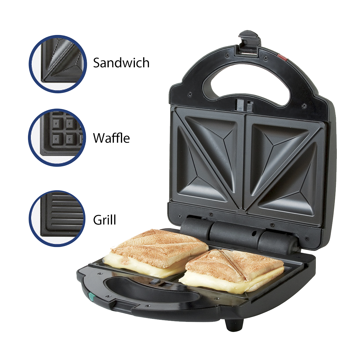 Premium Deluxe Multifuctional 2-Slice Sandwich Maker Stainless Steel decoration