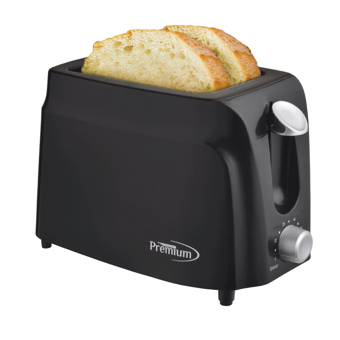 Premium 2 Slice Black Toaster Cool touch housing Adjustable browning levels 750W