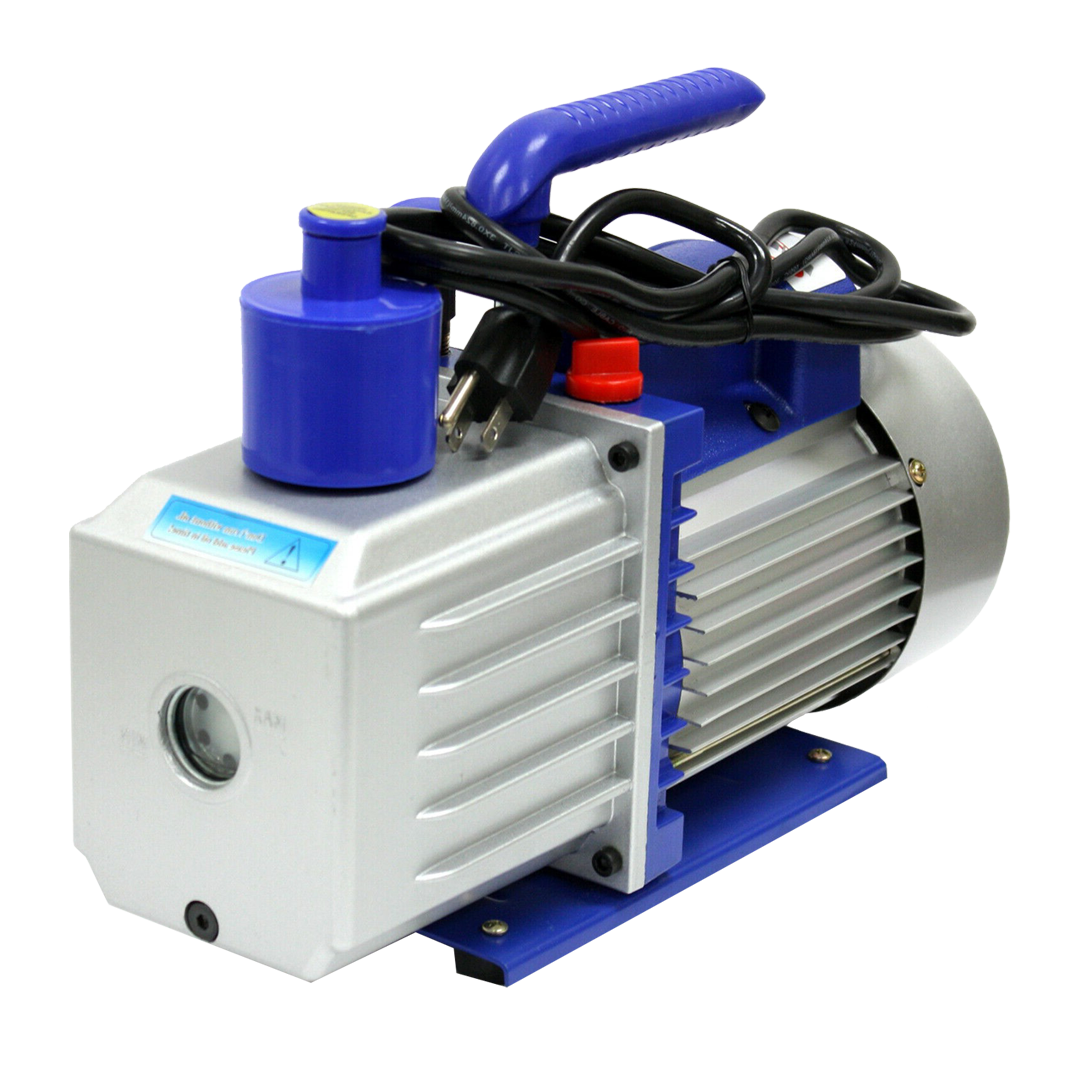 Vacuum Pump 2.5 Cfm 2- Stage 1/3Hp 150 Microns 85Lt/Hr 3440Rpm 7.8 Kgs Multipower Switch 115-220V 50-60 Hz